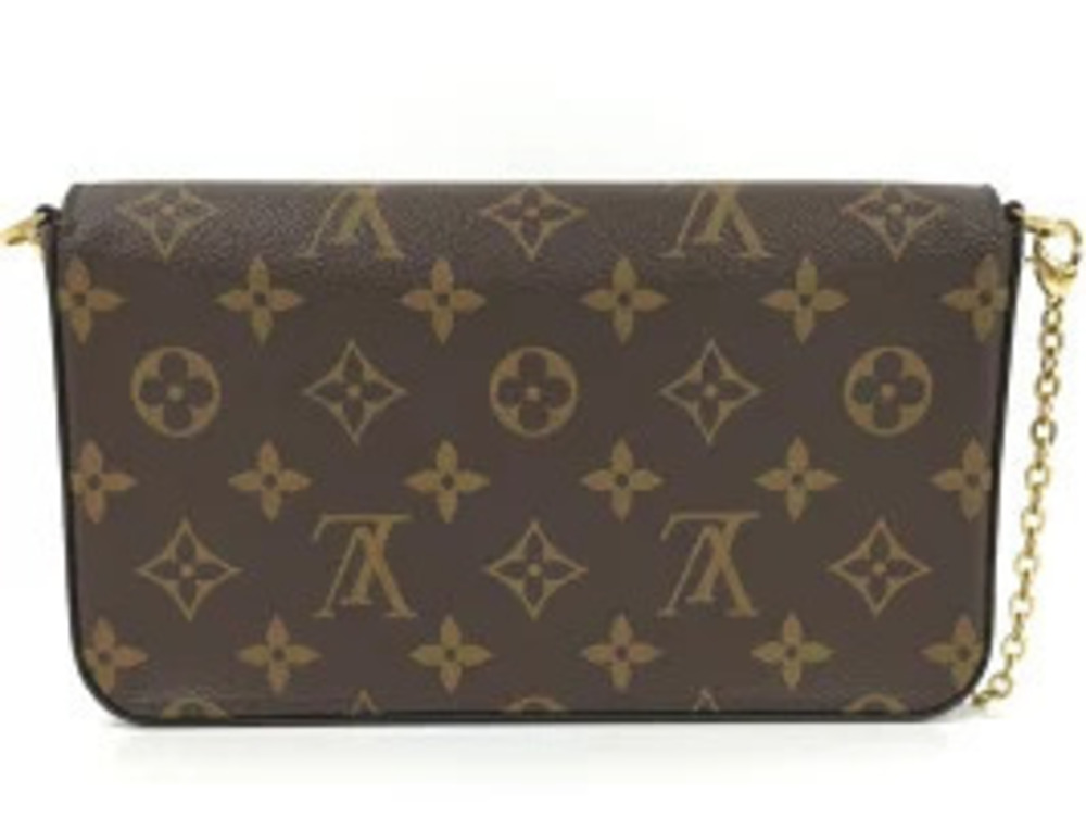 Louis Vuitton Wallet Chain Pochette Monogram Felicie Brown